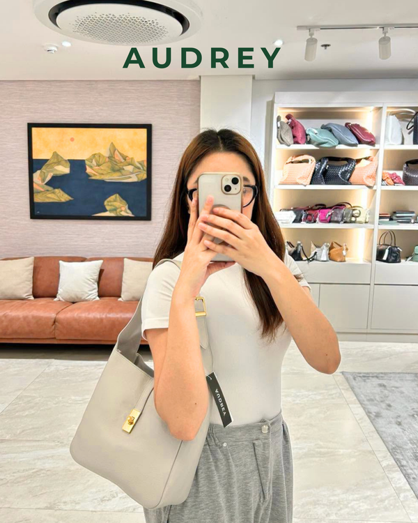 E8 AUDREY Cowhide Shoulder Bag in White