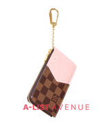 LV Damier Ebene Recto Verso Card Holder in Rose Ballerine