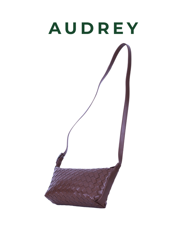 E12 AUDREY Lambskin Sling Bag in Brown