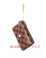 LV Damier Ebene Recto Verso Card Holder in Rose Ballerine
