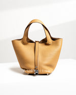 Hermes Picotin 18 Biscuit PHW