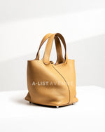 Hermes Picotin 18 Biscuit PHW