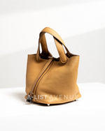 Hermes Picotin 18 Biscuit PHW