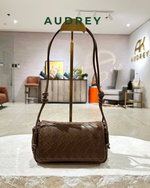 E13 AUDREY Lambskin Sling Bag in Brown