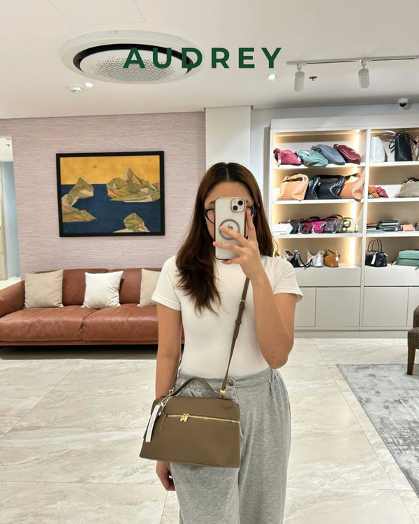 V4 AUDREY Cowhide Hand/Sling Bag in Etoupe
