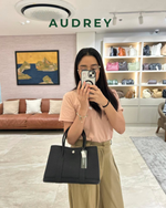 A19 AUDREY Cowhide Hand Bag in Black