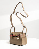 Hermes Mini Lindy Etoupe GHW