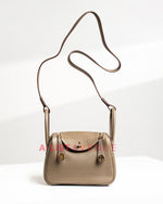 Hermes Mini Lindy Etoupe GHW