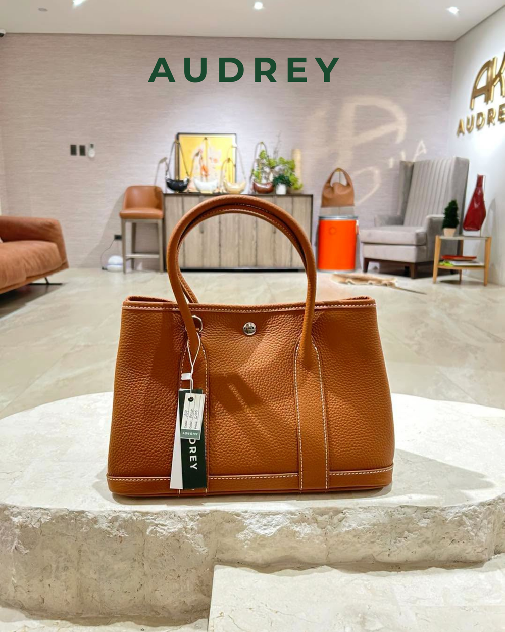 A19 AUDREY Cowhide Hand Bag in Brown