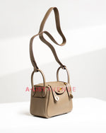 Hermes Mini Lindy Etoupe GHW