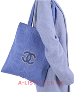 B1T1 Chanel Denim Tote Bag With Denim Pouch