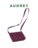 V6 AUDREY Lambskin Cassette Bag in Maroon