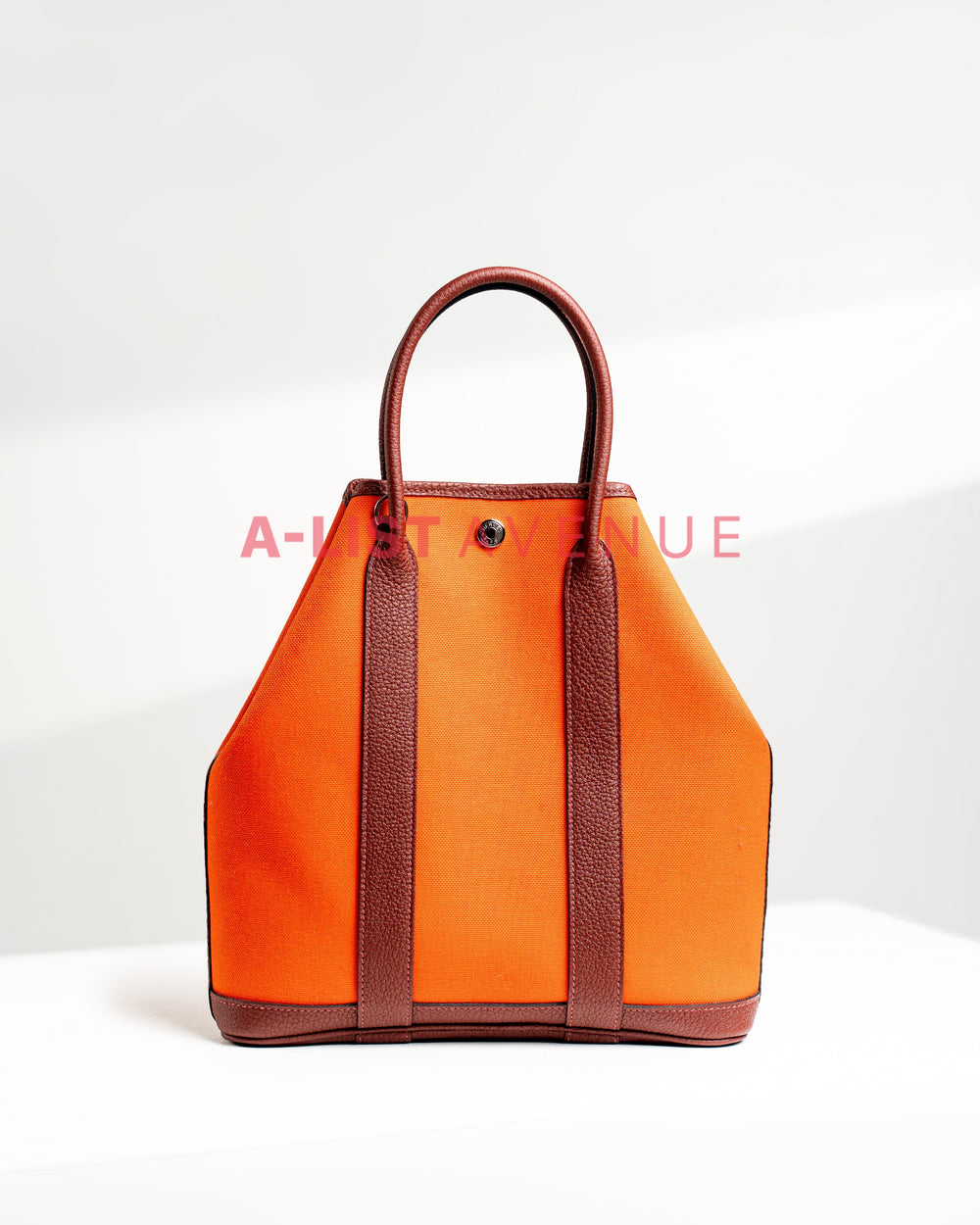 Hermes Garden File 28 in Orange Canvas PHW