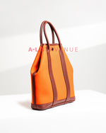 Hermes Garden File 28 in Orange Canvas PHW