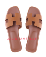 Hermes Oran Leather Sandals Gold