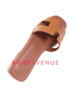 Hermes Oran Leather Sandals Gold