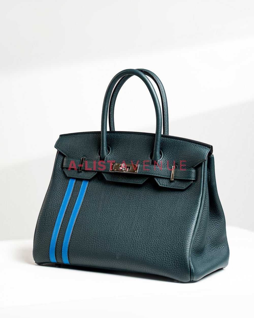 Hermes Birkin 30 Dark Green Bleu Zellige GHW