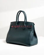 Hermes Birkin 30 Dark Green Bleu Zellige GHW