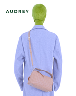F16 AUDREY Lambskin Hand/Sling Bag in Beige