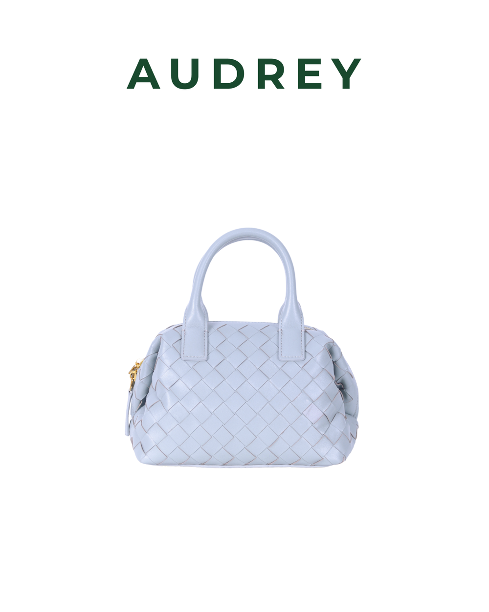 S11 AUDREY Lambskin Mini Speedy Bag in White Gray