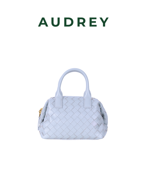 S11 AUDREY Lambskin Mini Speedy Bag in White Gray