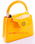 LV Capucines Mini Yellow Alligator Leather