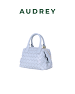 S11 AUDREY Lambskin Mini Speedy Bag in White Gray