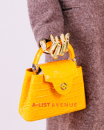 LV Capucines Mini Yellow Alligator Leather