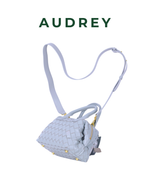 S11 AUDREY Lambskin Mini Speedy Bag in White Gray