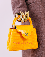 LV Capucines Mini Yellow Alligator Leather