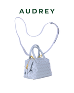 S11 AUDREY Lambskin Mini Speedy Bag in White Gray
