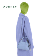 S11 AUDREY Lambskin Mini Speedy Bag in White Gray