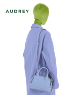S11 AUDREY Lambskin Mini Speedy Bag in White Gray