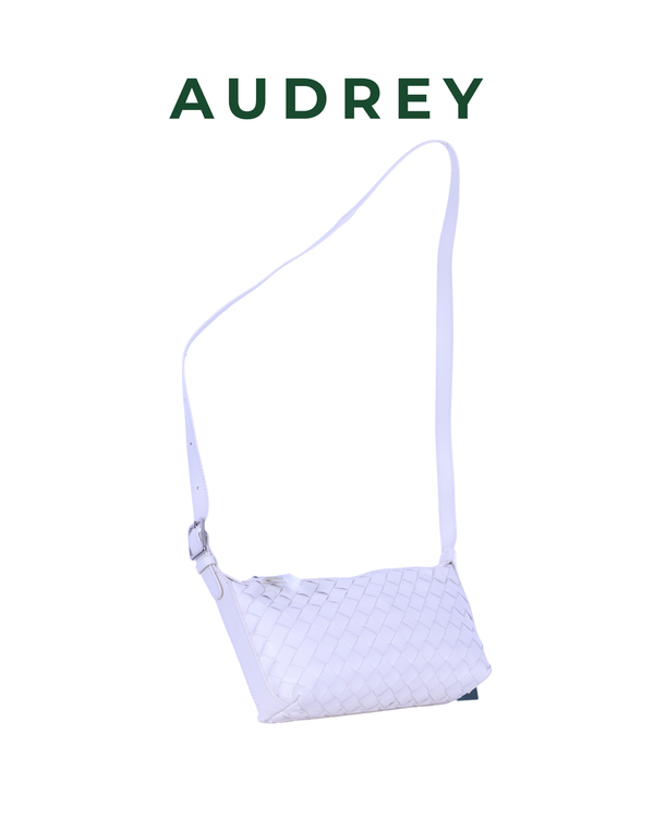 E12 AUDREY Lambskin Sling Bag in White