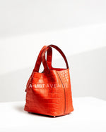 Hermes Picotin Lock 18 Orange Alligator PHW