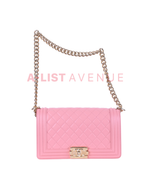 Chanel Pink Quilted Lambskin Medium boy Bag