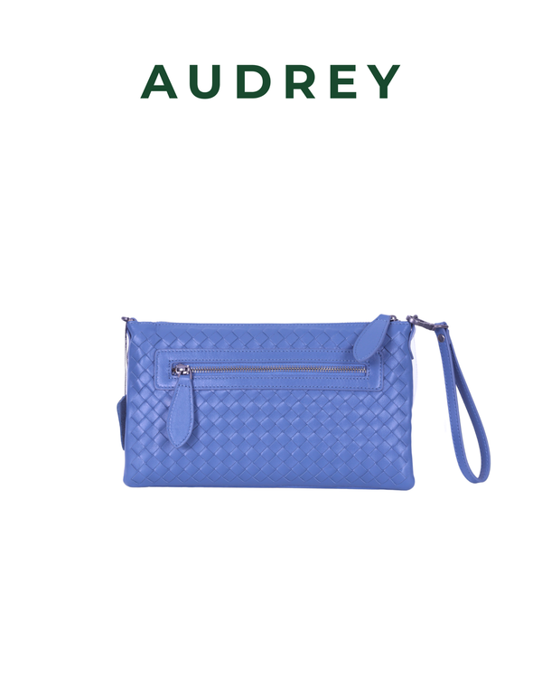E10 AUDREY Lambskin Sling Bag Blue
