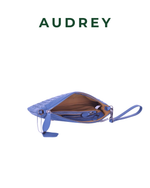 E10 AUDREY Lambskin Sling Bag Blue