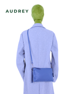 E10 AUDREY Lambskin Sling Bag Blue