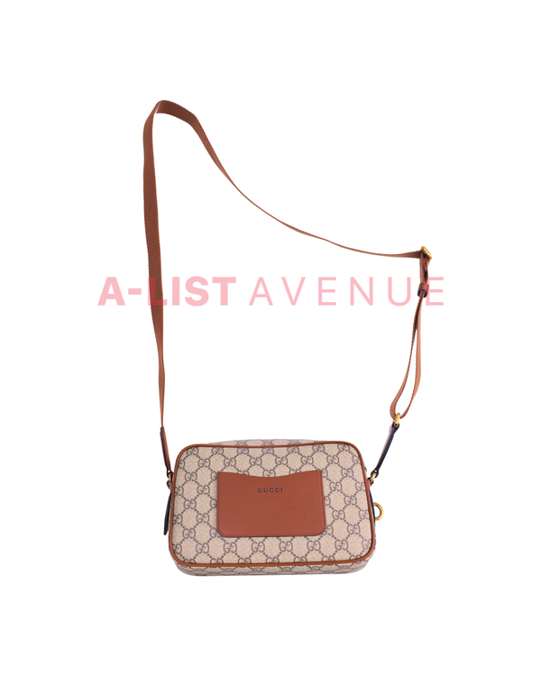 Gucci GG Supreme Canvas Camera Crossbody Bag Small