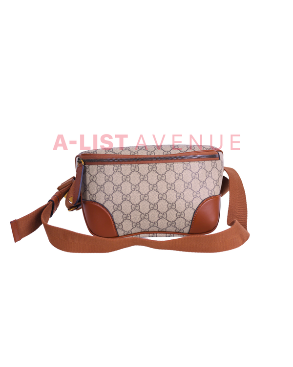 Gucci GG Supreme Monogram Canvas Belt Bag Medium Brown