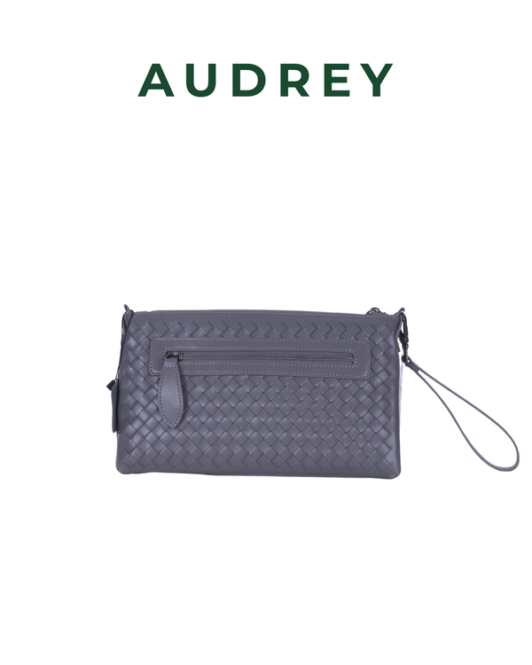 E10 AUDREY Lambskin Sling Bag Gray