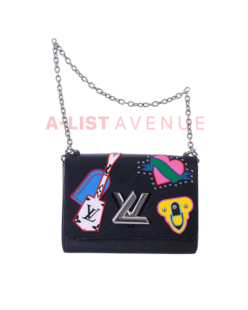 LV Twist MM Lock Epi Leather Travel Stickers Bag