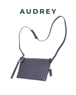 E10 AUDREY Lambskin Sling Bag Gray