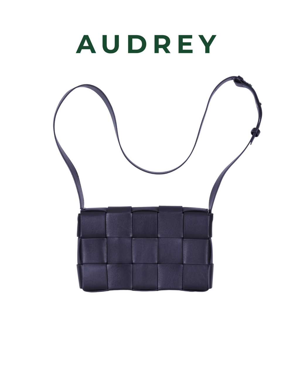 V6 AUDREY Lambskin Cassette Bag in Black