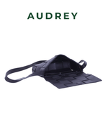 V6 AUDREY Lambskin Cassette Bag in Black