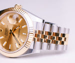 Rolex Datejust 41 Two Tone Champagne Index Dial