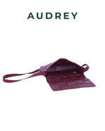 V6 AUDREY Lambskin Cassette Bag in Maroon