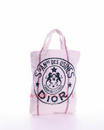 Dior Canvas Print Cruise Tote Ivory Black