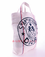 Dior Canvas Print Cruise Tote Ivory Black